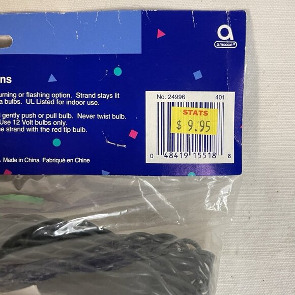 Amscan Tiki Party Lights 10 Blow Mold Style Covers RV Camper Luau Decor 14ft NOS - Picture 5 of 12